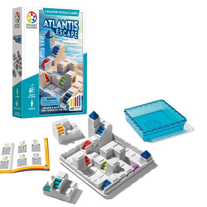 SmartGames Atlantis Escape Compact Logic Game with 60 Challenges for Ages 8+ - Image 1